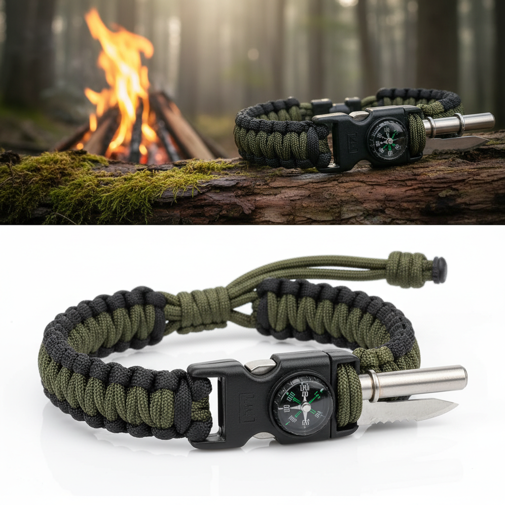 Multi-tool Survival Bracelet with Fire Starter