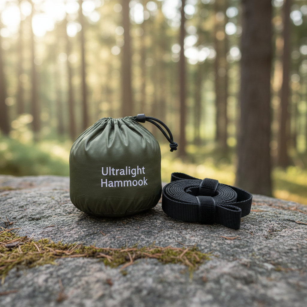 Ultralight Backpacking Hammock with Tree Straps