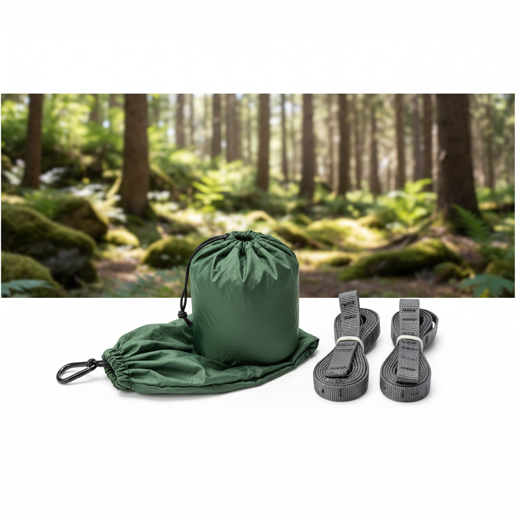 Ultralight Backpacking Hammock with Tree Straps