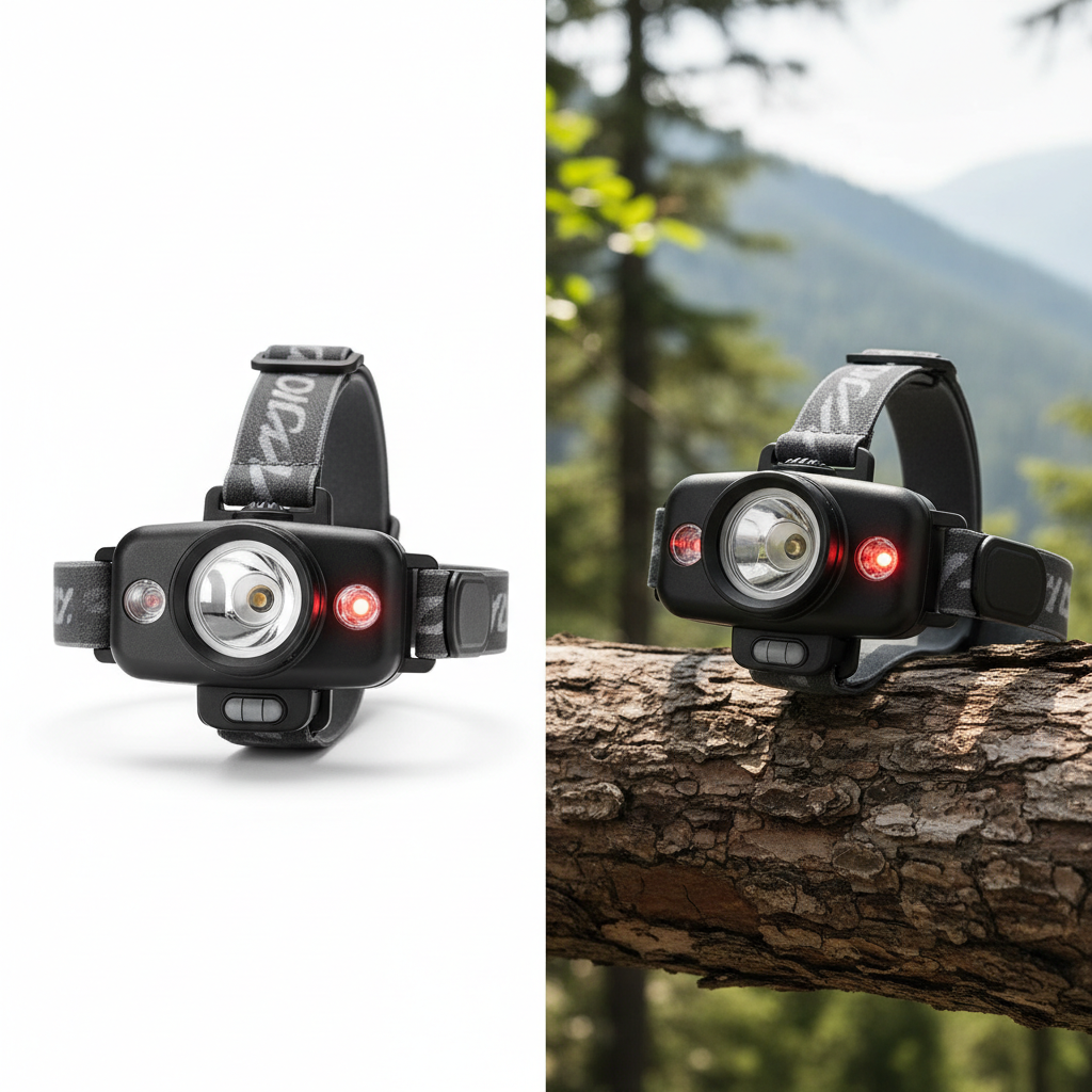 Headlamp with Red Light & Motion Sensor