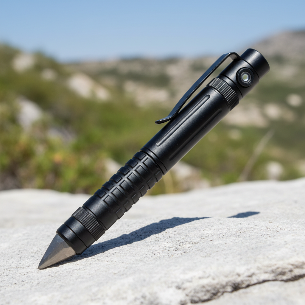 Tactical Pen with Glass Breaker & LED Light
