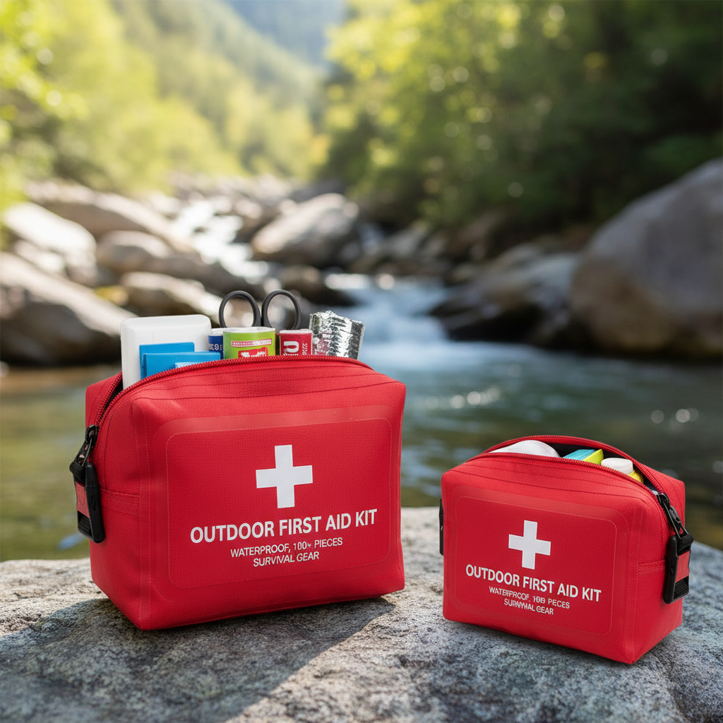 Outdoor First Aid Kit (Waterproof, 100+ Pieces)