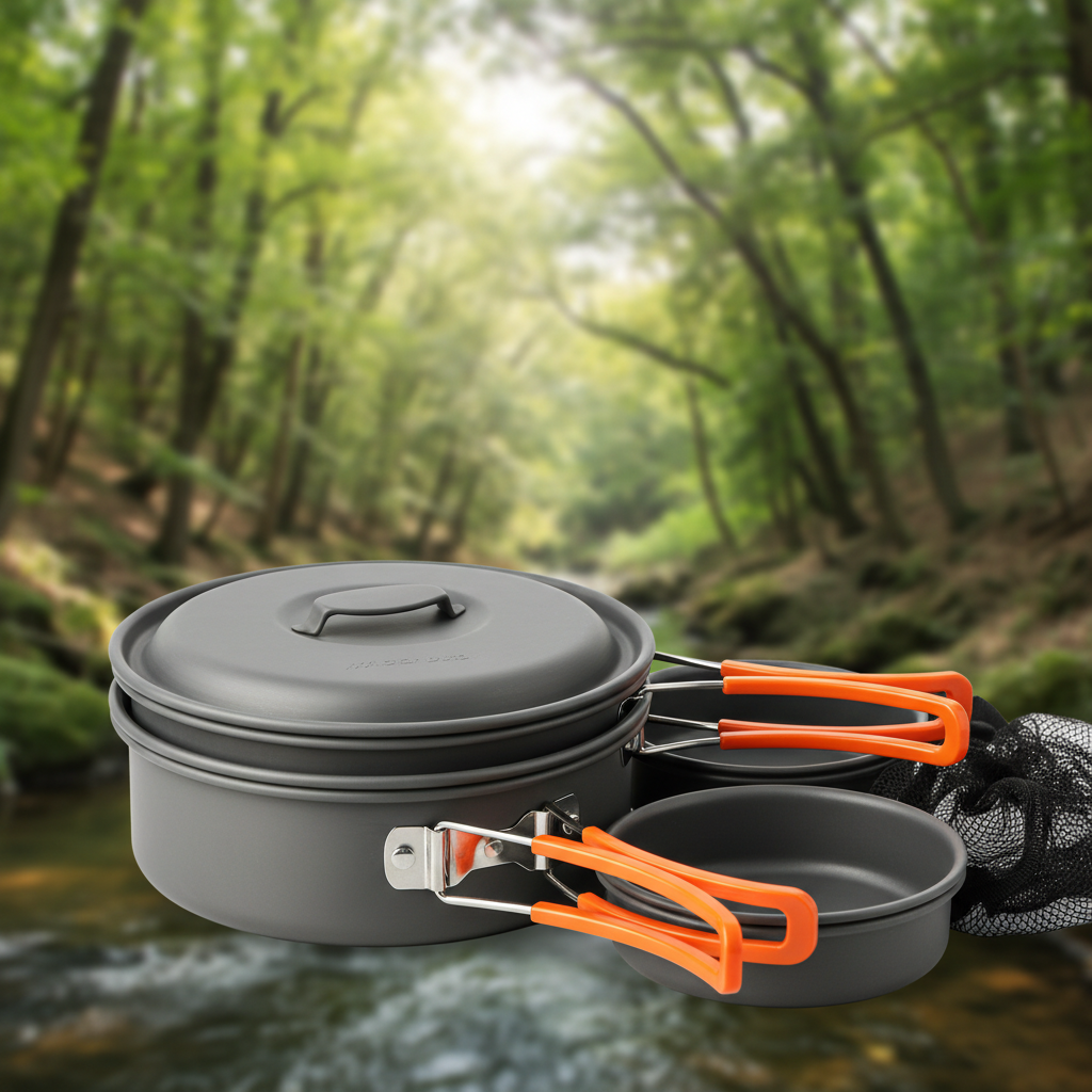 Camping Cookware Mess Kit (Non-stick)