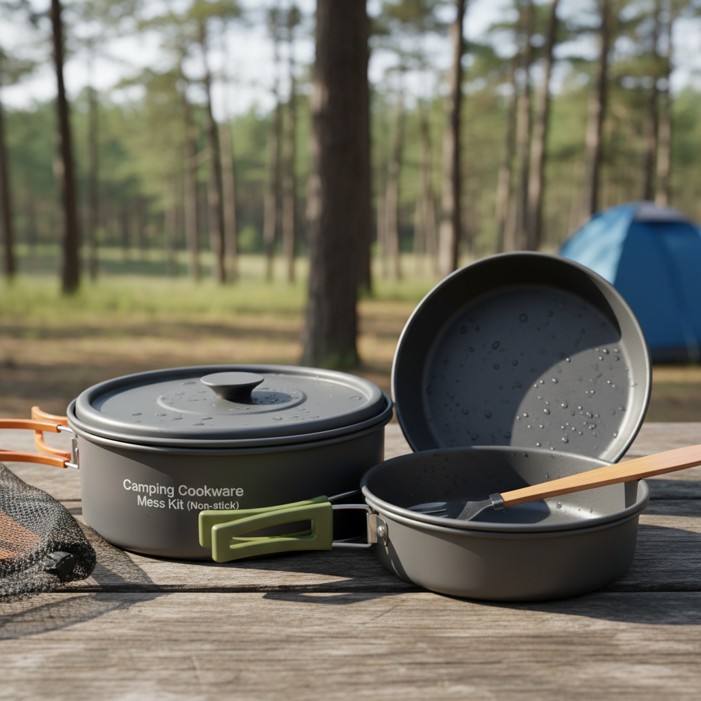 Camping Cookware Mess Kit (Non-stick)