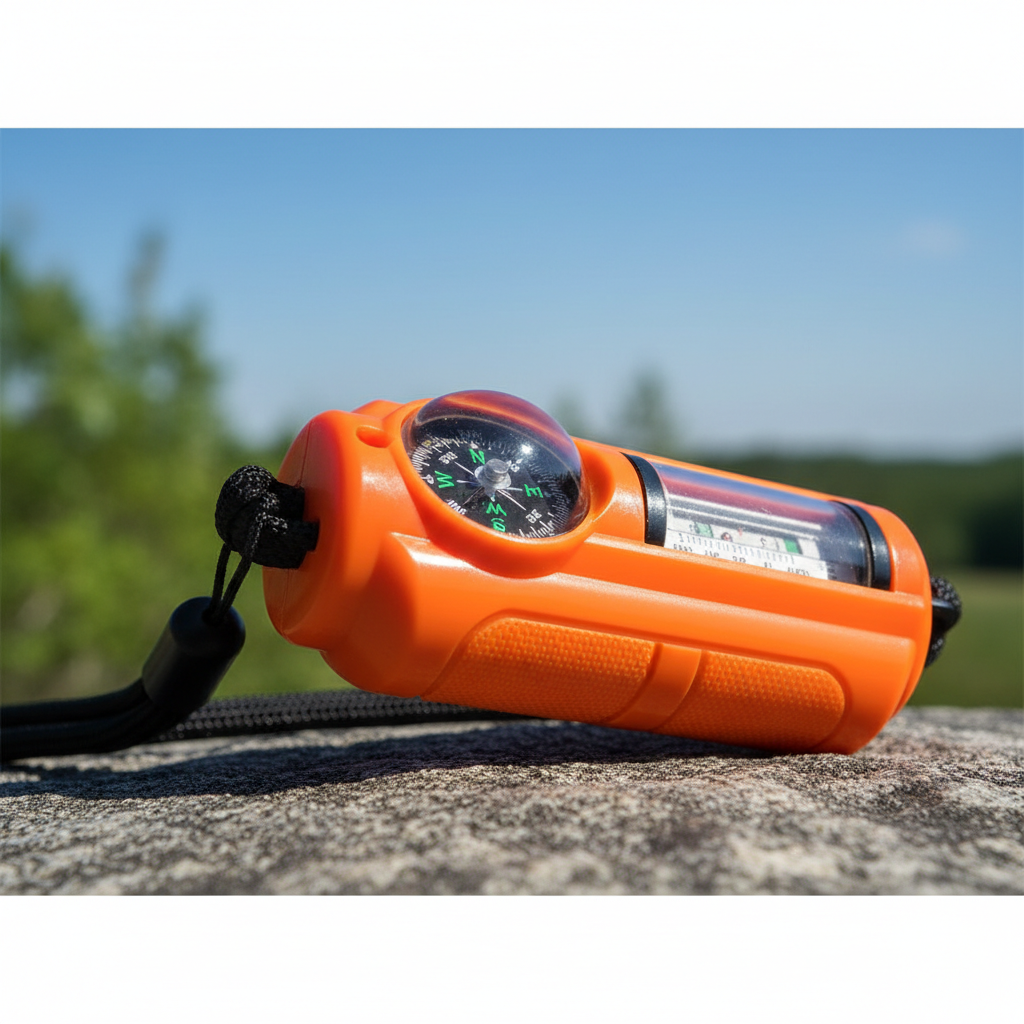 Emergency Whistle with Compass and Thermometer