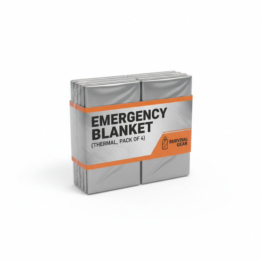 Emergency Blanket (Thermal, Pack of 4)
