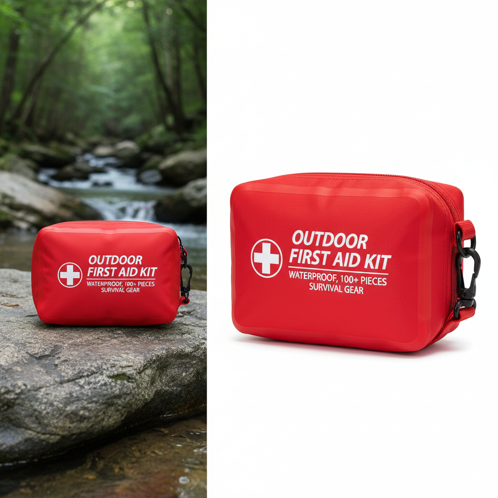 Outdoor First Aid Kit (Waterproof, 100+ Pieces)