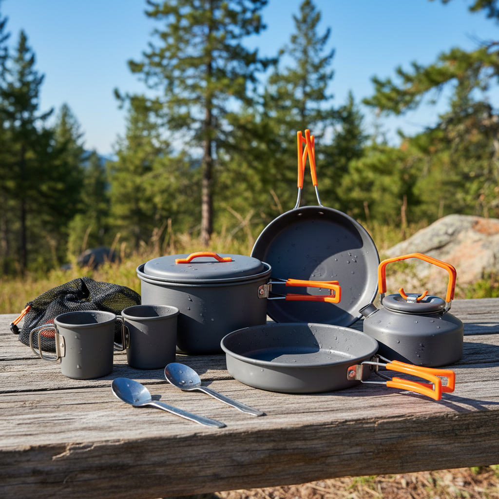 Camping Cookware Mess Kit (Non-stick)